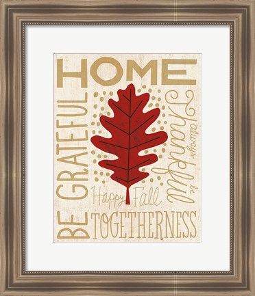 Framed Family Tree Leaf II Print