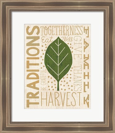 Framed Family Tree Leaf IV Print