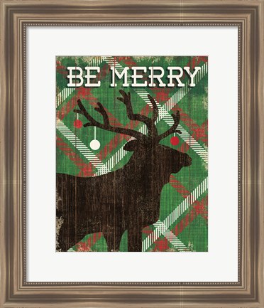 Framed Simple Living Holiday Elk Print