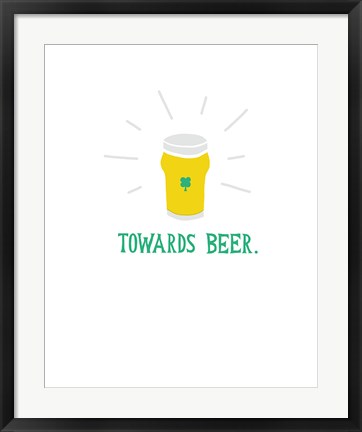 Framed St Pattys Beer II Print