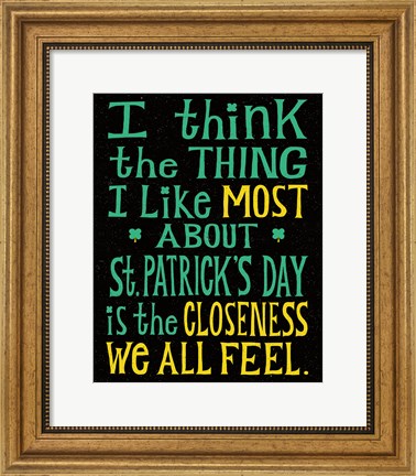 Framed St Pattys Beer I Print