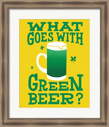 Framed Green Beer Cake I Print