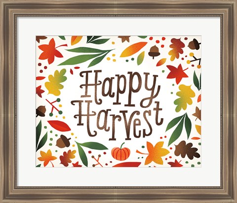 Framed Harvest Time Happy Harvest Print