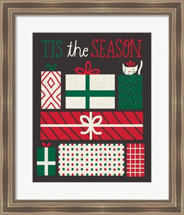 Framed Jolly Holiday Gifts Print