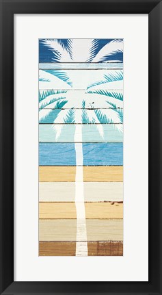 Framed Beachscape Palms IV Print