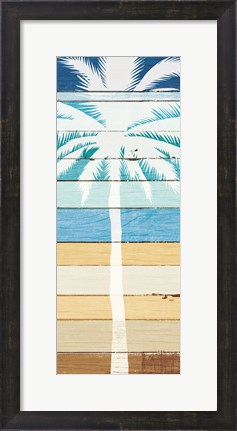 Framed Beachscape Palms IV Print