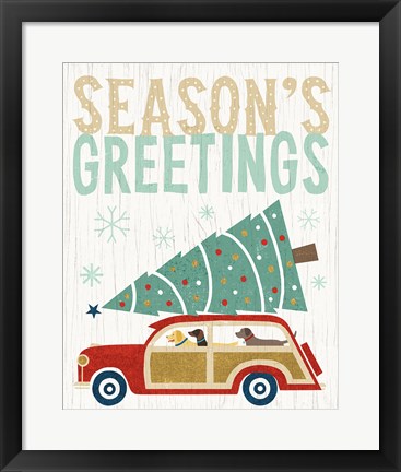 Framed Holiday on Wheels II v2 Print