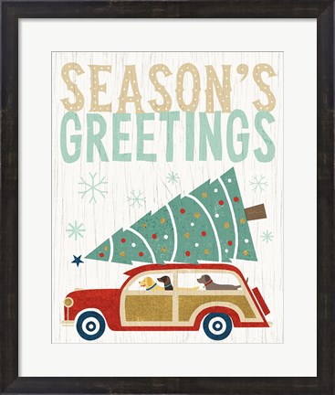 Framed Holiday on Wheels II v2 Print