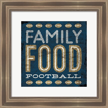 Framed Football I Blue Print