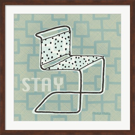 Framed Retro Chair III Stay Print