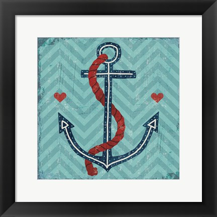 Framed Nautical Love Anchor Print