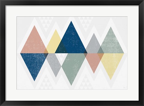 Framed Mod Triangles II Soft Print