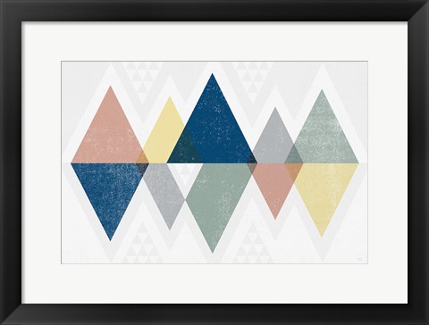 Framed Mod Triangles II Soft Print