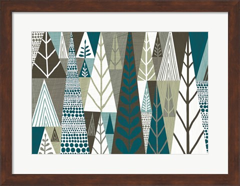 Framed Geometric Forest Print