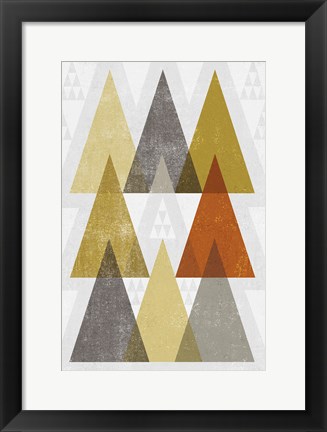 Framed Mod Triangles IV Retro Print