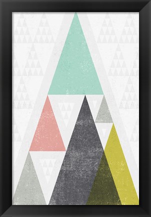 Framed Mod Triangles III Print