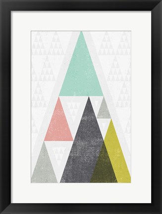 Framed Mod Triangles III Print