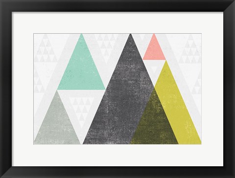 Framed Mod Triangles I Print