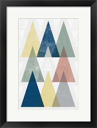 Framed Mod Triangles IV Soft Print