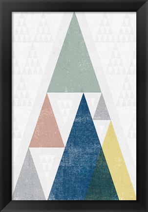 Framed Mod Triangles III Soft Print