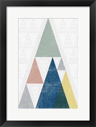 Framed Mod Triangles III Soft Print