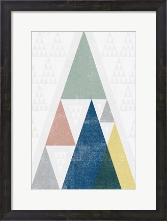Framed Mod Triangles III Soft Print