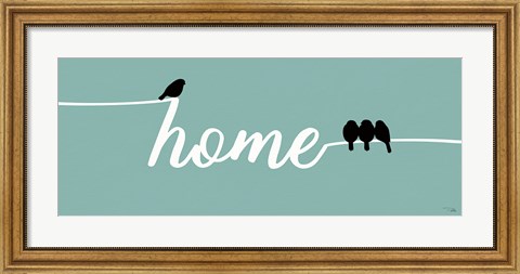 Framed Birds on Words II Print