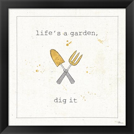 Framed Garden Notes II Print