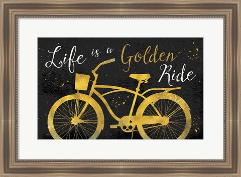 Framed Golden Ride III Dark Print