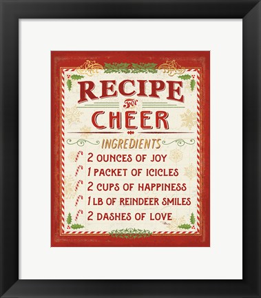 Framed Holiday Recipe I Print