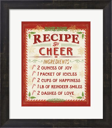 Framed Holiday Recipe I Print