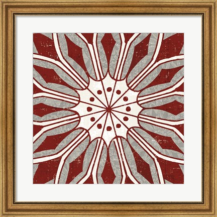 Framed Inspired India Red V Print