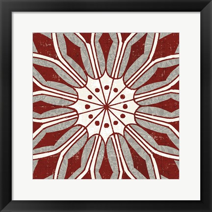 Framed Inspired India Red V Print