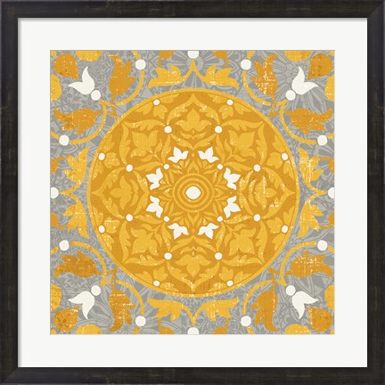 Framed Inspired India Yellow III Print