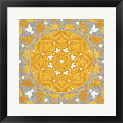 Framed Inspired India Yellow III Print