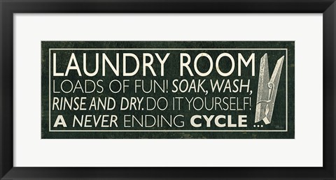 Framed Laundry Room I Print