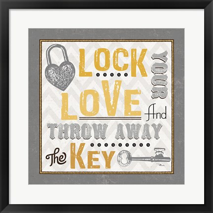 Framed Lock Your Love I Print