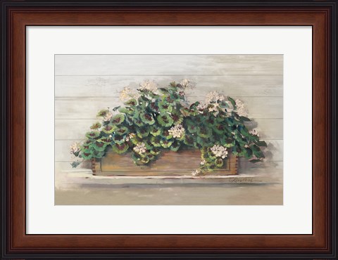 Framed Market Geraniums Crop Print