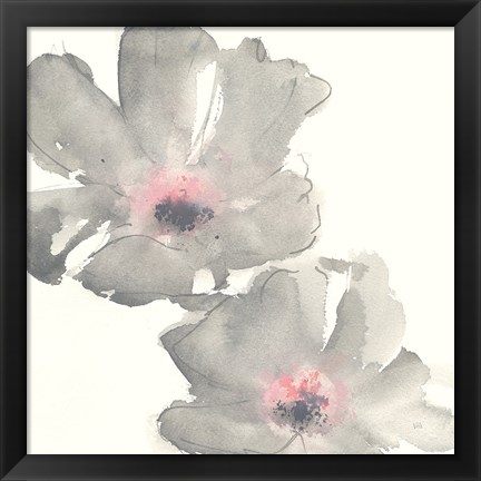 Framed Gray Blush Cosmos I Print