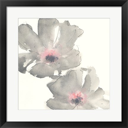 Framed Gray Blush Cosmos I Print