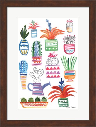 Framed Funky Cacti II Print