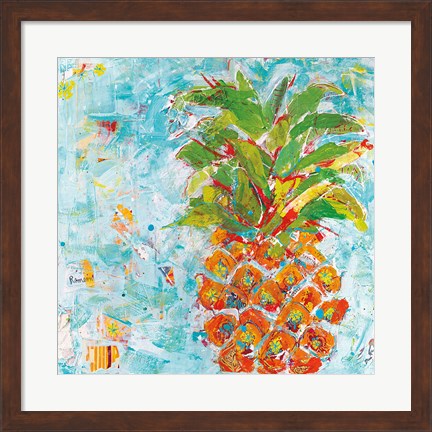 Framed Pineapple Bright Print