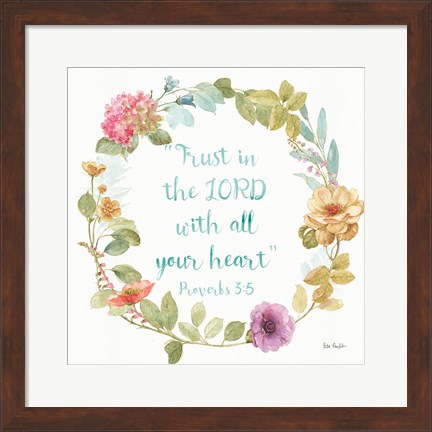 Framed Rainbow Seeds Proverb II Print