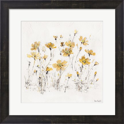 Framed Wildflowers III Yellow Print