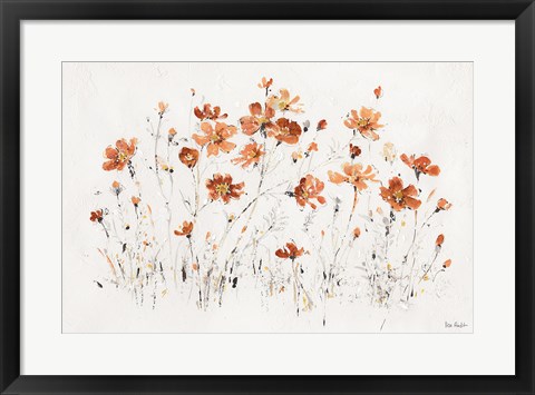 Framed Wildflowers I Orange Print