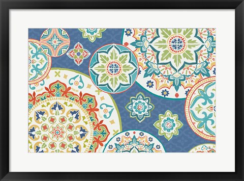 Framed Colorful Journey I Blue Print