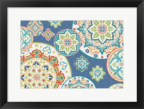 Framed Colorful Journey I Blue Print