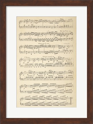 Framed Musical Notes II Print