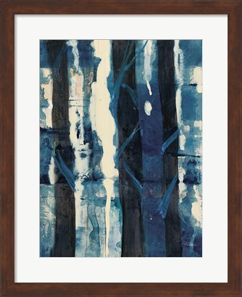 Framed Deep Woods II Indigo Print