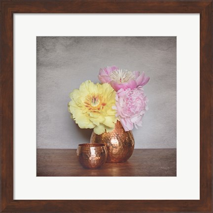 Framed Vintage Peony Dreams II Print